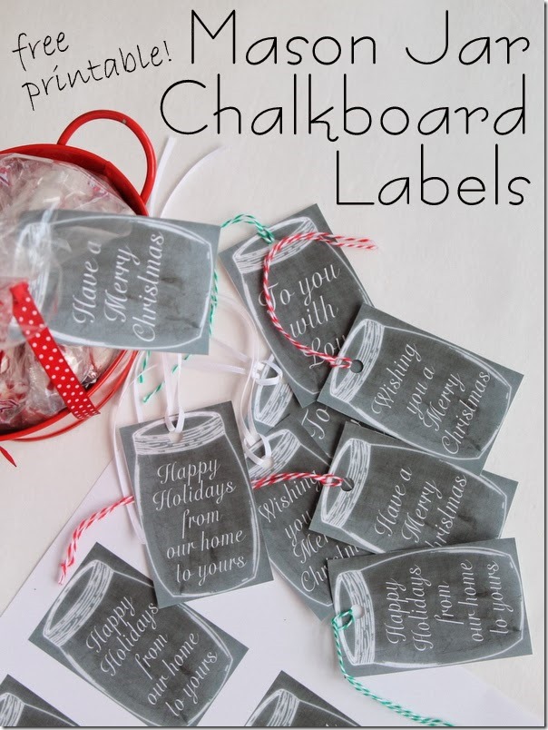 free printable mason jar chalkboard labels