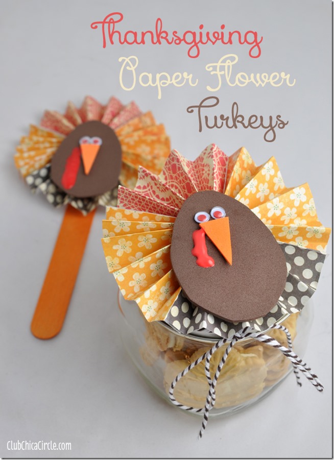 How-to-Make-a-Thanksgiving-Paper-Flower-Turkey Club Chica Circle