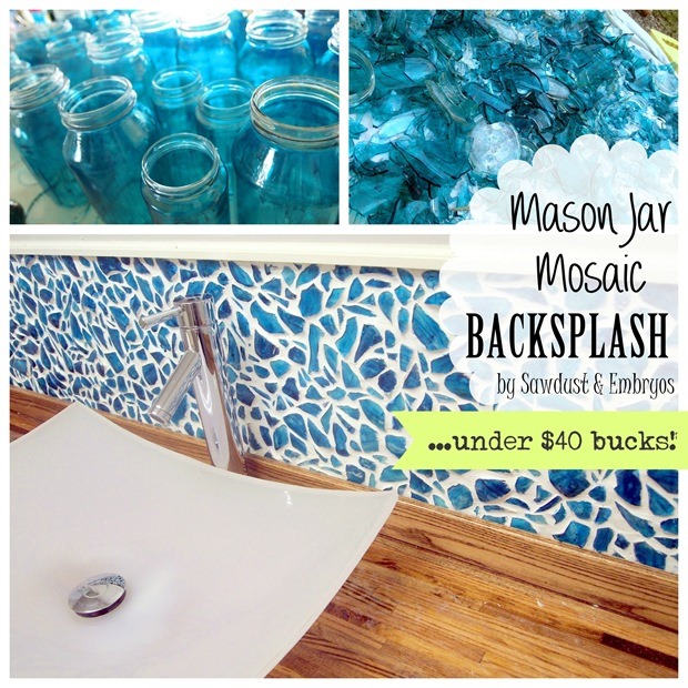 DIY Mason Jar Mosaic Backsplash Tutorial ... for under $40 bucks! (Sawdust & Embryos)_thumb[10]