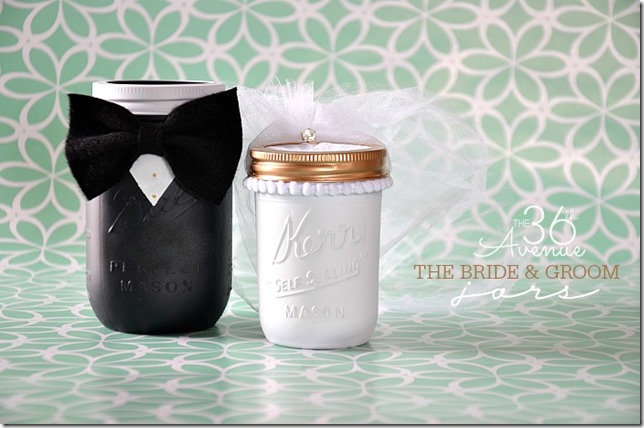 Mason-Jar-Crafts-The-Bride-and-Groom-Jars-the36thavenue.com-