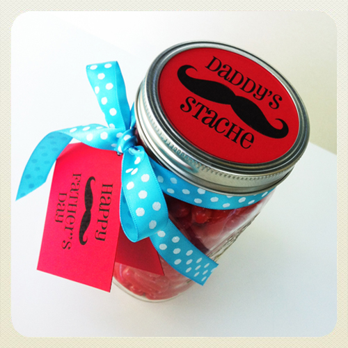 Father's Day Gift Idea: Mason Jar Treat Jar & Free Printable