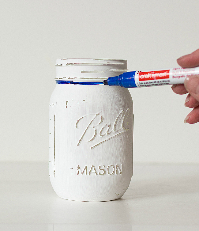 Mason Jar Craft Ideas: Baseball Uniform Mason Jar