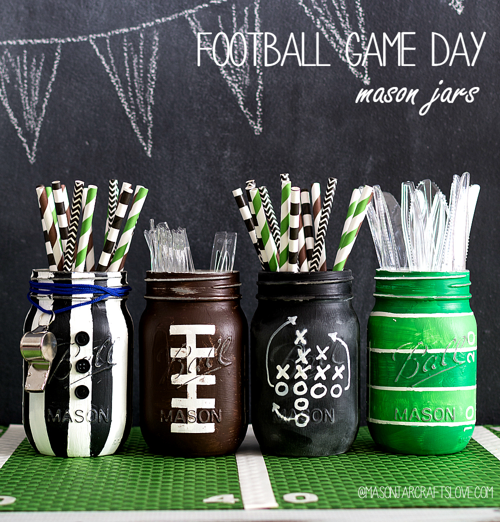 football party mason jars - mason jar crafts love