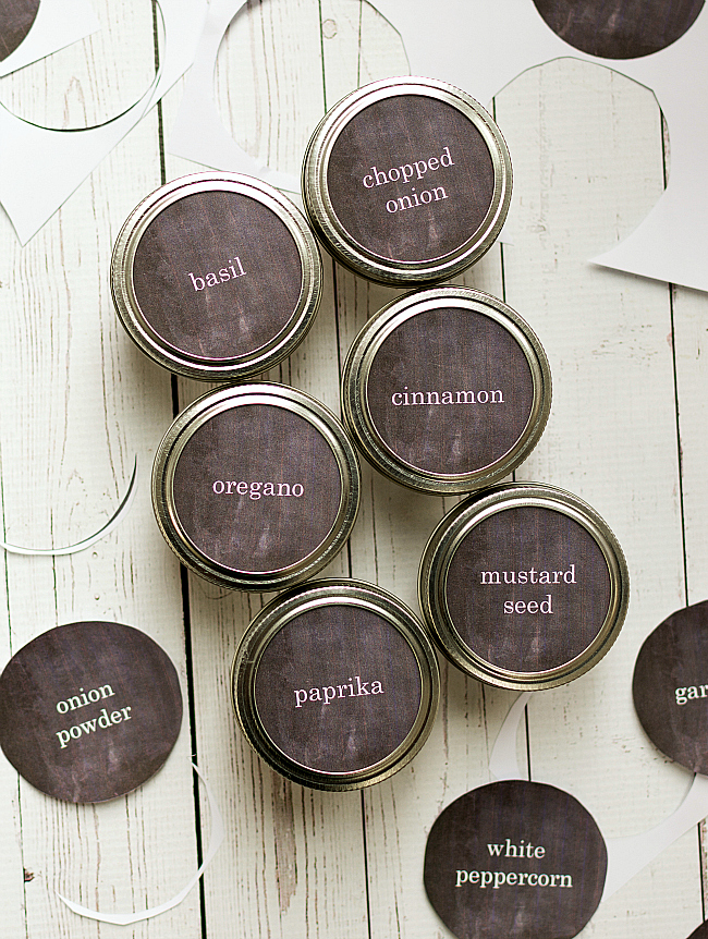 Mason Jar Craft Ideas: Free Printables for Mason Jar Spice Jars
