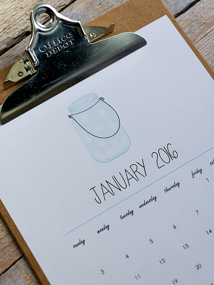 Mason Jar Craft Ideas Calendar