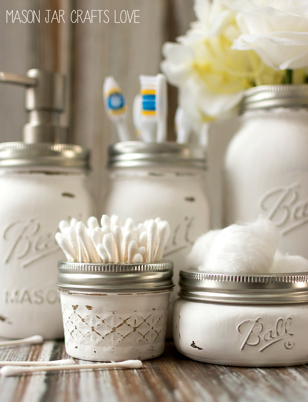 Mason Jar Bathroom Storage & Accessories - Mason Jar Crafts Love