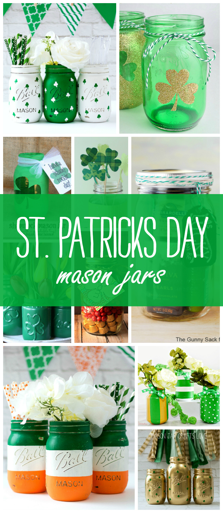 St. Patrick's Day Craft, Recipe, Gift Ideas in Mason Jars