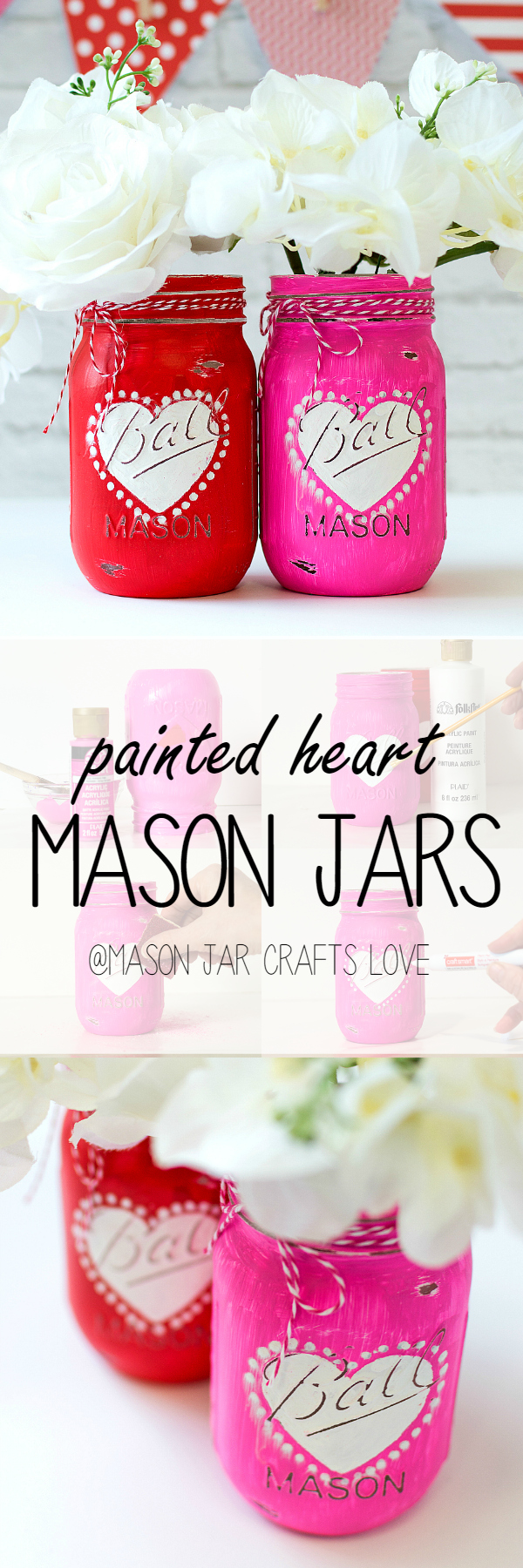 Jar Crafts for Valentine Day - Heart Jar Craft