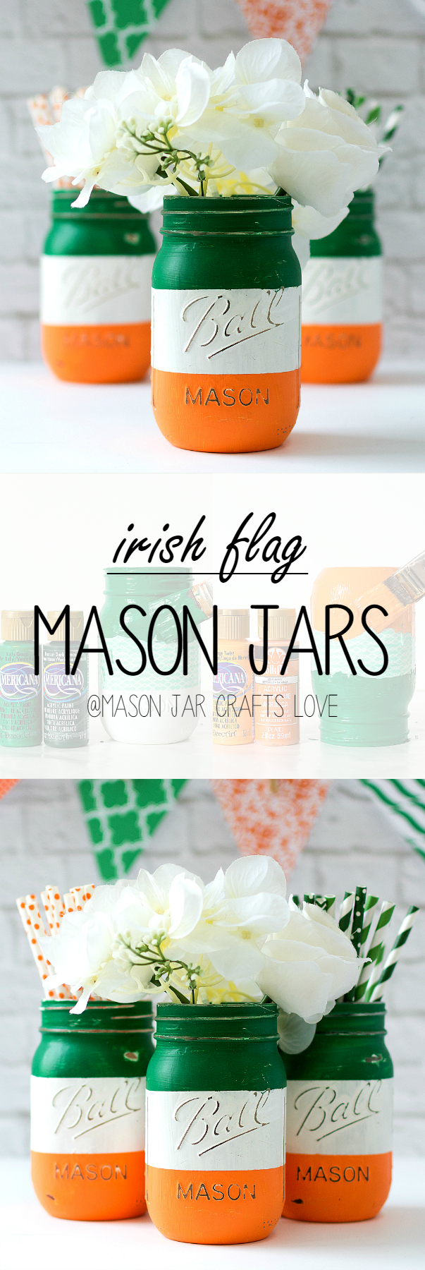 Mason Jar Craft Ideas - St Patricks Day Party Ideas