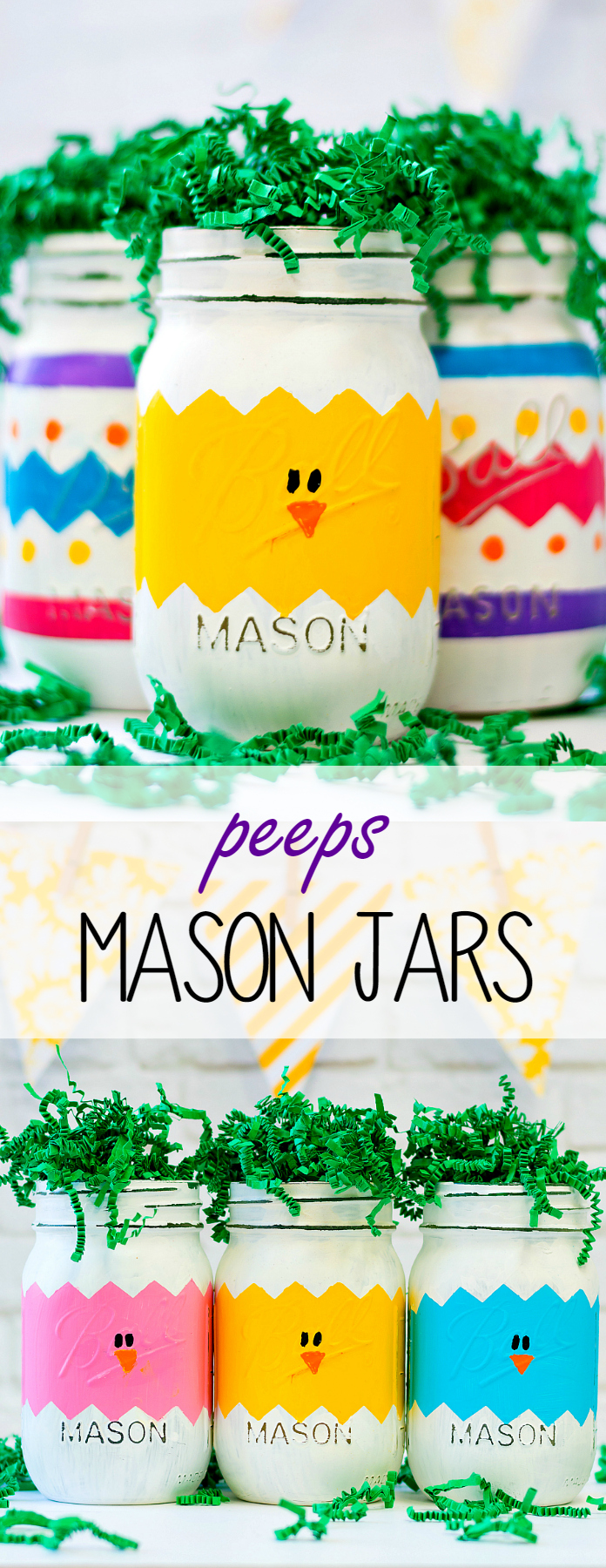 Peeps Mason Jars for Easter: Mason Jar Craft Ideas