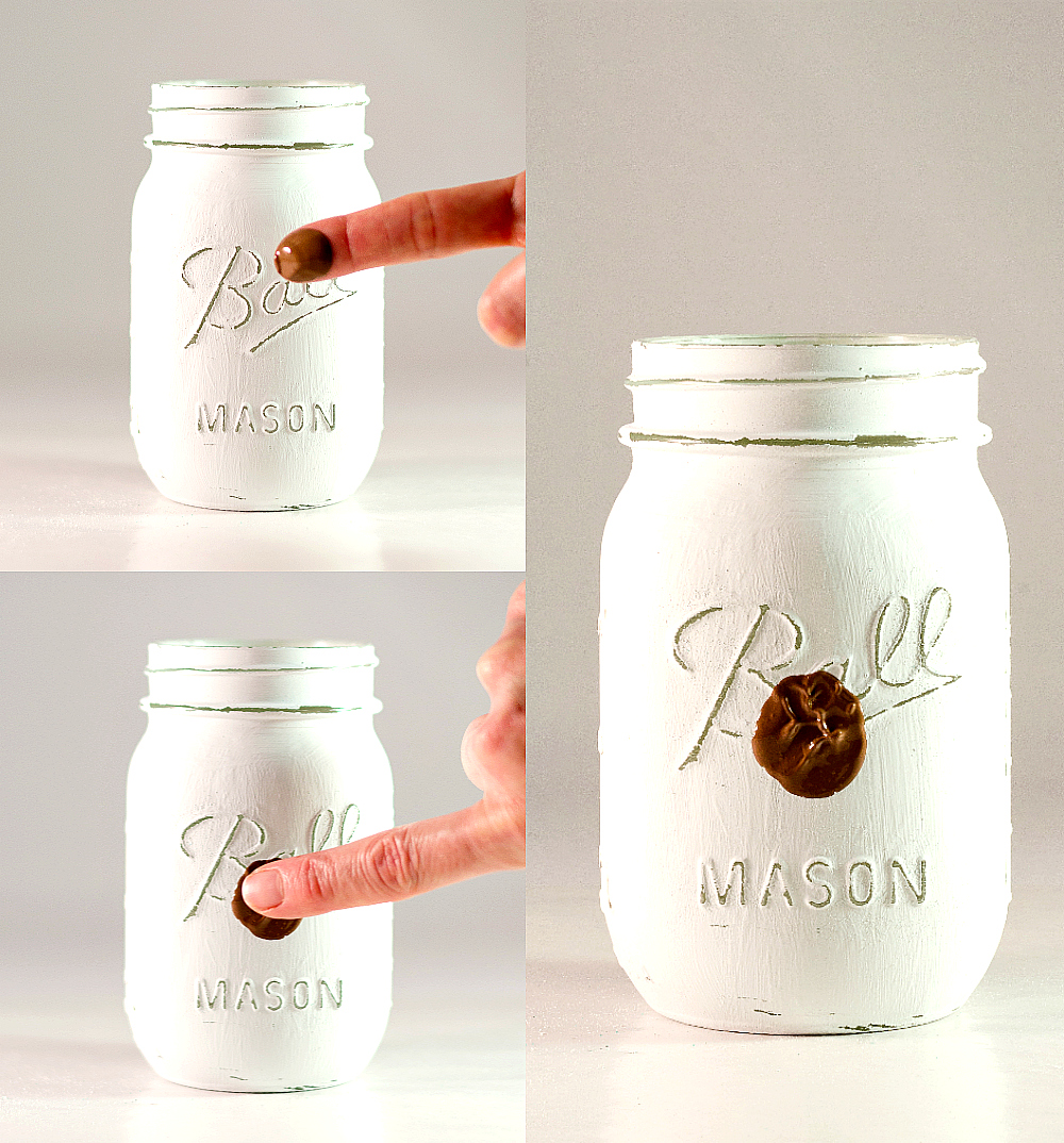 Mason Jar Craft Ideas for Kids - Thumbprint Flower Jar