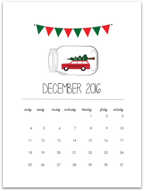 December Calendar Page Mason Jar Crafts Love