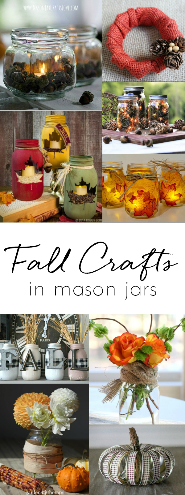 Fall Mason Jar Crafts - Craft Ideas for Fall using Mason Jars