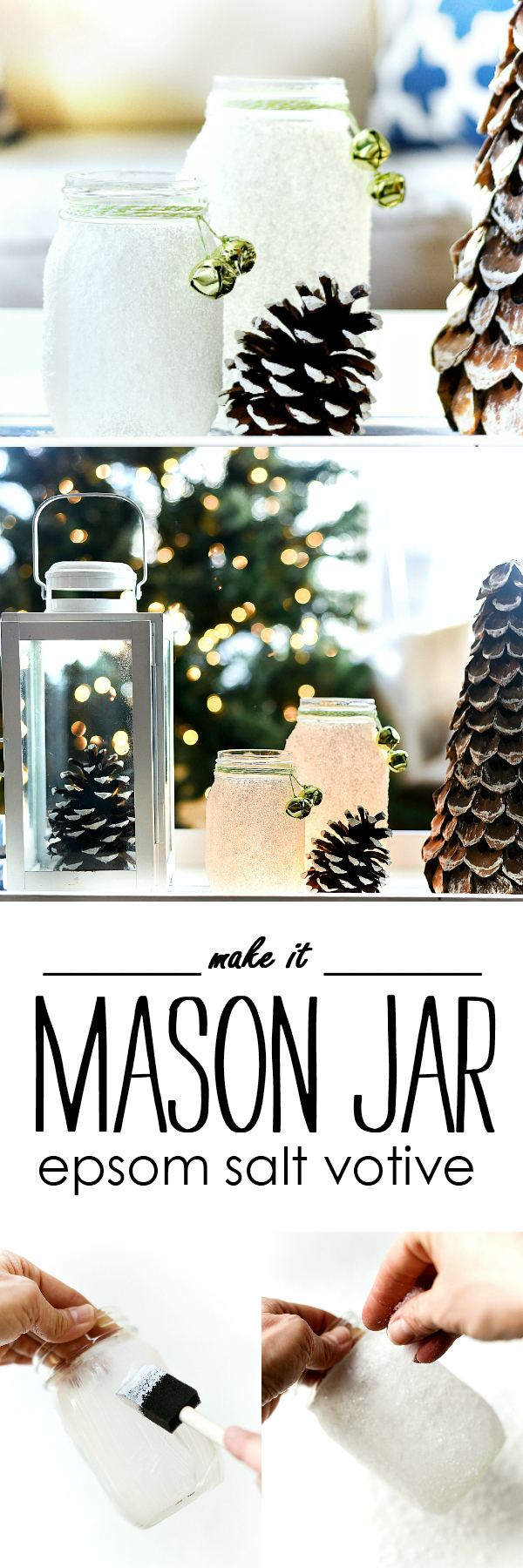 Epsom Salt Holiday Mason Jar - Mason Jar Holiday Crafts - Mason Jar Christmas Crafts