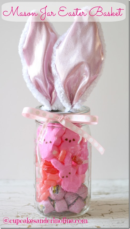 easter craft with mason jars