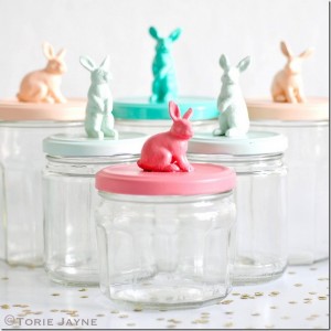 Easter craft with mason jars