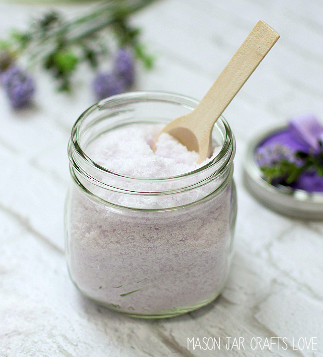 Bath Salts Lavender Mint Mason Jar Crafts Love - Diy Bath Salts With Flowers
