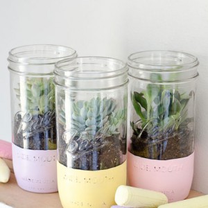 Jar Crafts - Painted Jar Crafts - Painted Mason Jar Planters for Succulents