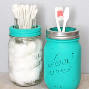 Mason Jar Crafts - Storage and Organization for Bathroom