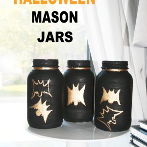 Halloween Bat Mason Jars