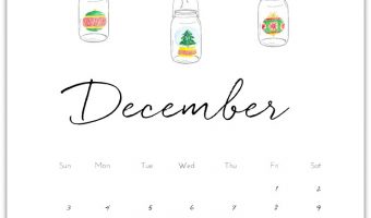 December Calendar Page Printable - 2017 Free Calendar Page Printables