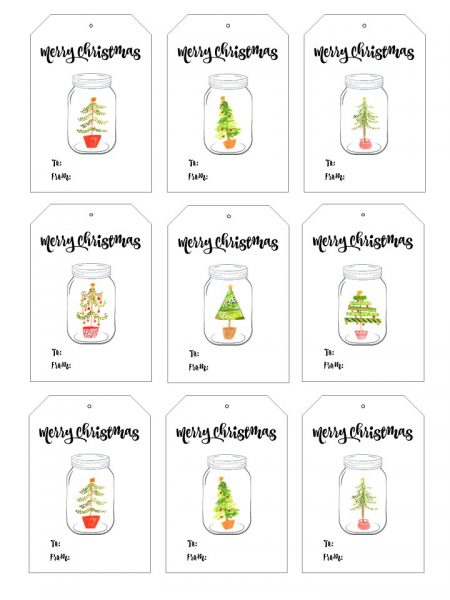Mason Jar Christmas ... and Holiday ... Gift Tags - Mason Jar Crafts Love