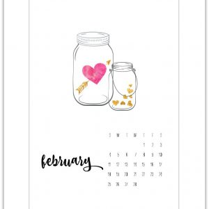 February Calendar Page 2018