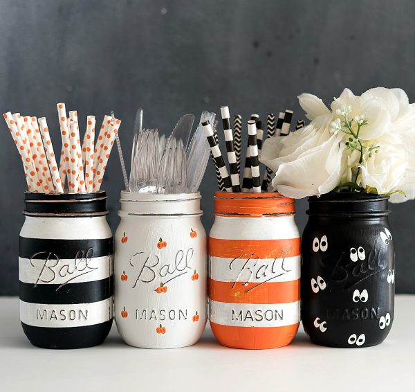 Halloween Painted Mason Jar Sets