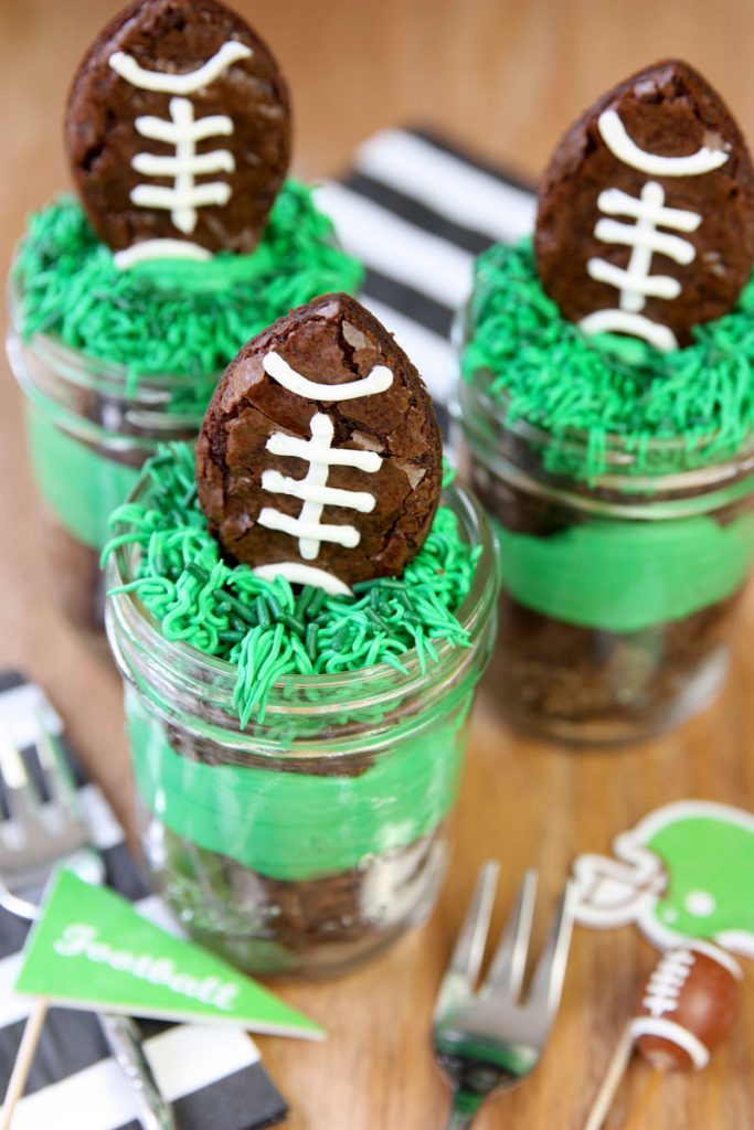 Football Party Brownies in Mason Jars. Fall Mason Jar Recipes. Brownies in Mason Jars. Fall Recipes in Mason Jars. Mason Jar Recipes. Comfort Foods in Mason Jars. Autumn Salads in Mason Jars. Mason Jar Cranberry Recipes. Apple Pie in Mason Jar. Mason Jar Soup Recipes for Fall. Fall Desserts in Mason Jars. 