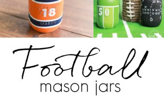 Football Party Mason Jars - Super Bowl Party Decorating Ideas