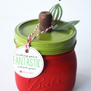 Apple Mason Jar Teacher Gift - Back To School Mason Jar