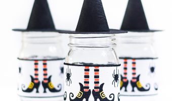 Witch Hat Mason Jar Craft - Halloween Mason Jar Craft Ideas