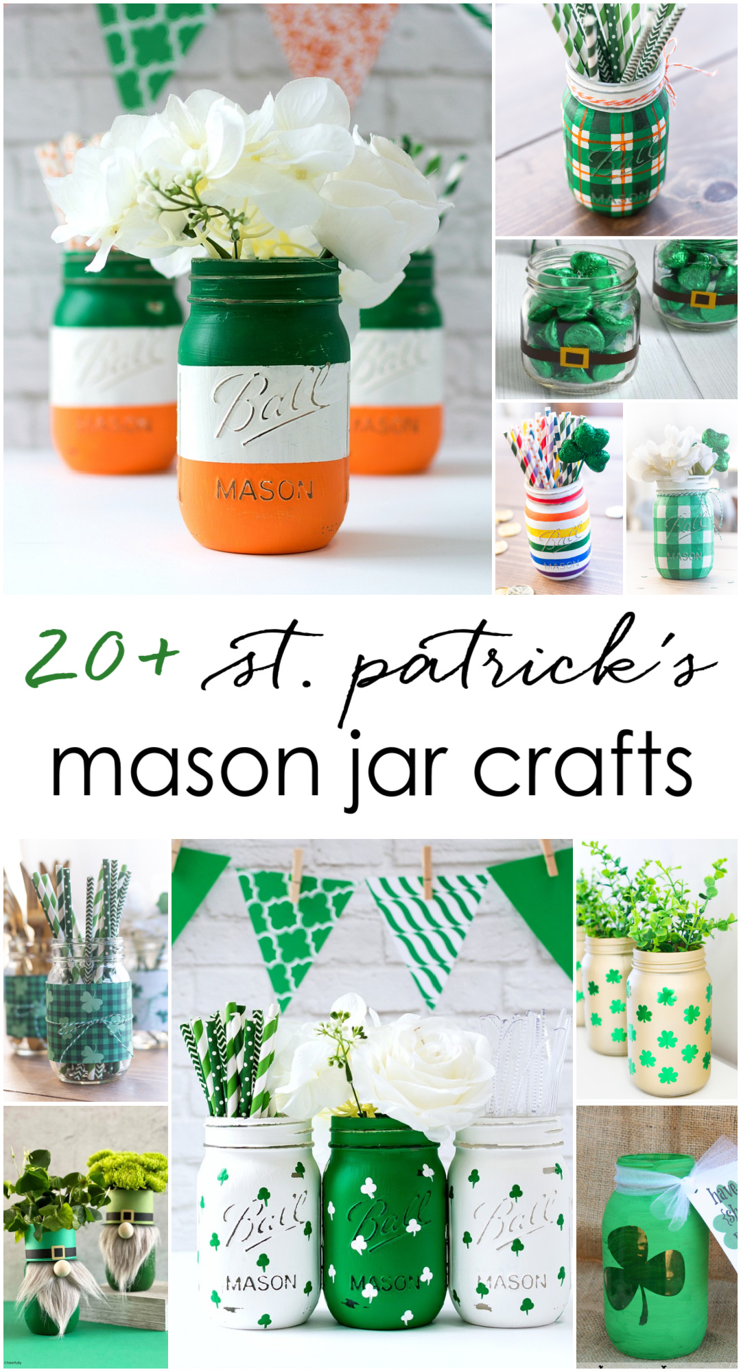 St. Patrick's Day Craft Ideas - Mason Jar Crafts for St. Patrick's Day - Shamrock Crafts with Mason Jars - Mason Jar Crafts