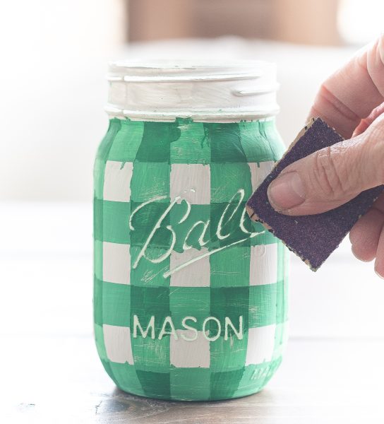 Evergreen Autunno Check Mason Jar | Decorazione Da Porta In Feltro 3D | Tema Autunnale