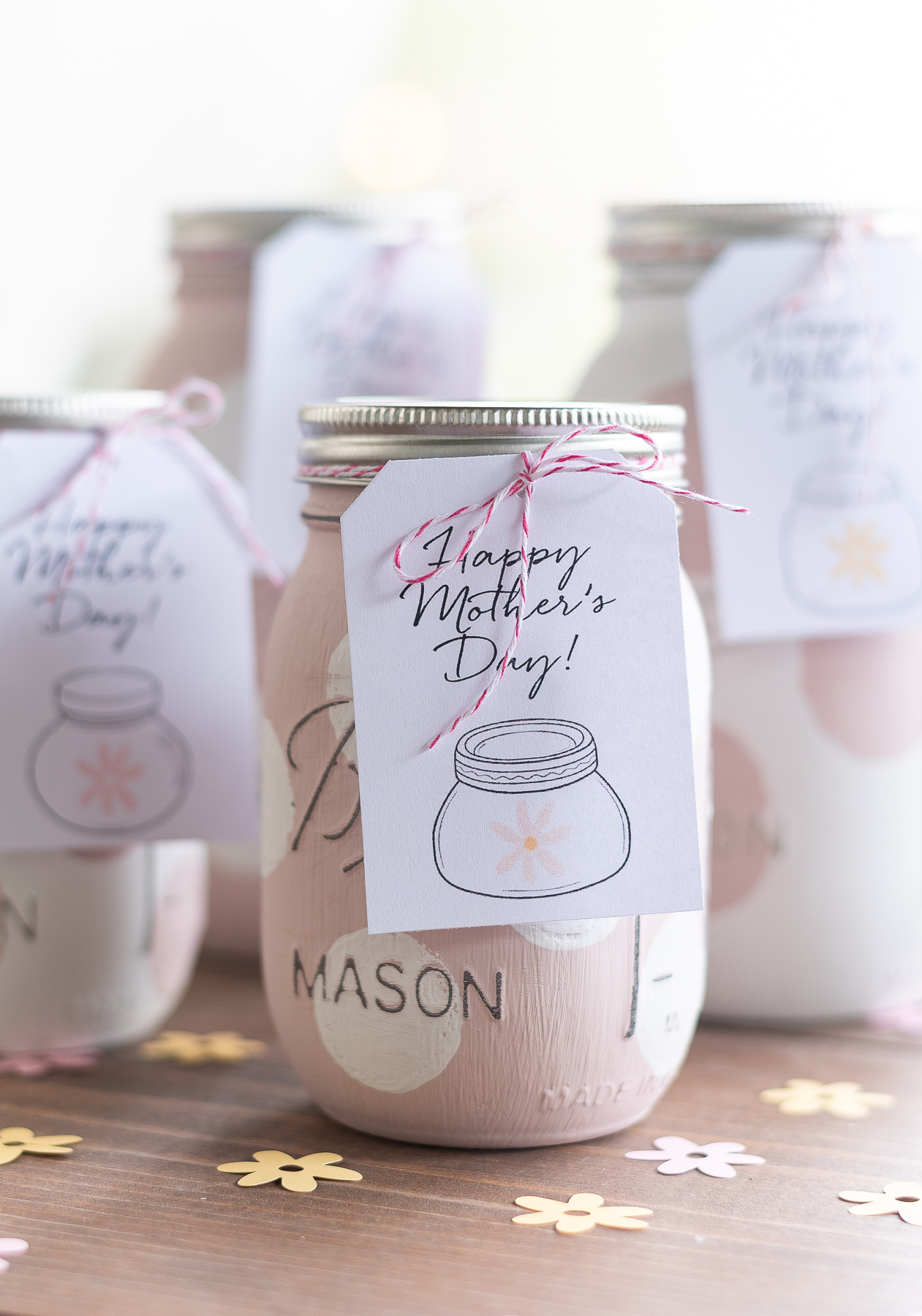 Mother's Day Gift Tag Free Printable - Mason Jar Gift Tag for Mother's Day - Free Printable Mother's Day Gift Tags