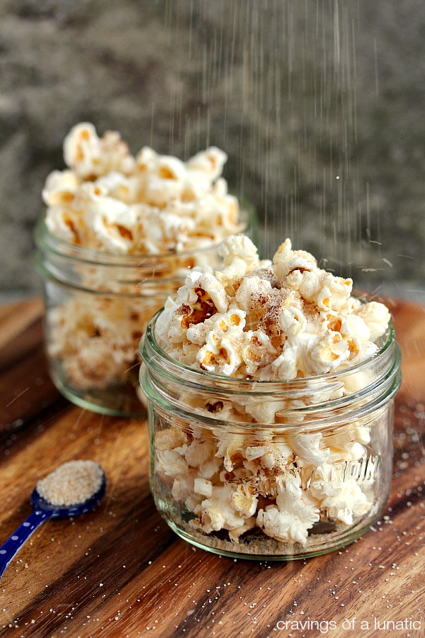 Popcorn in Mason Jars. Popcorn Recipe Ideas for National Popcorn Day. Cinnamon Sugar Popcorn Recipe. Gourmet Popcorn Recipes. Popcorn Mason Jar Gift Ideas. Popcorn Mason Jar Wedding Favor Ideas.