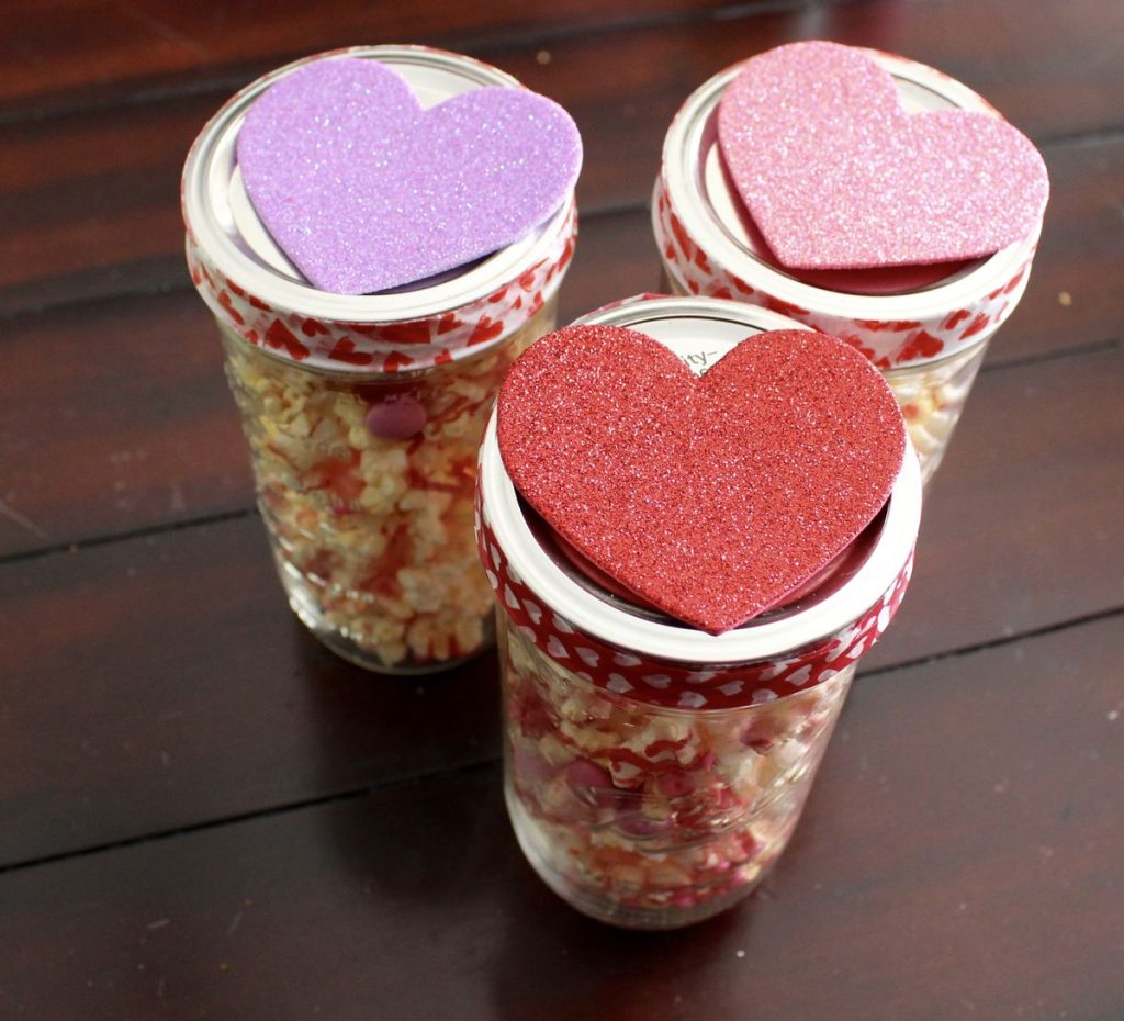 Valentine's Mason Jar Crafts for Kids - Kid's Crafts Ideas for Valentine's Day with Mason Jars.