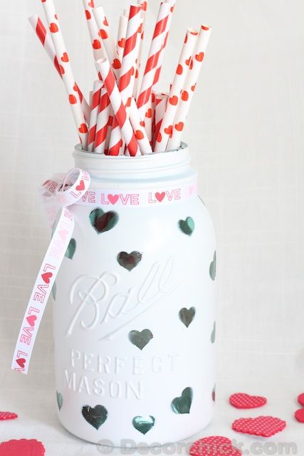 Valentine's Mason Jar Crafts for Kids - Kid's Crafts Ideas for Valentine's Day with Mason Jars.