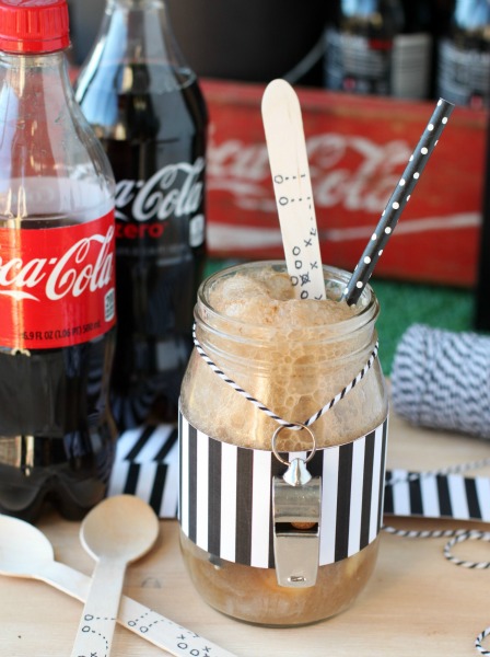 Referee Drink Jar for Sports Themed Party, Football Super Bowl Party. Football Mason Jar Crafts & Party Ideas. Football Party with Mason Jars. Mason Jar Football Centerpiece. Mason jar football drink cups. Mason jar football utensil holder.