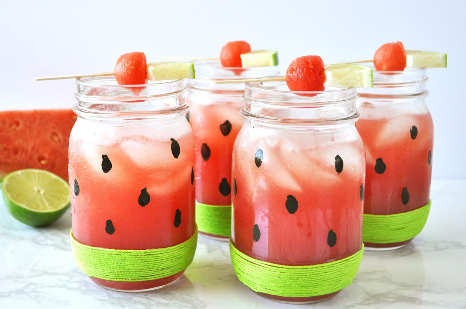 Painted Watermelon Mason Jar Drinking Glasses. Summer Mason Jar Crafts. Kid's Craft for Summer with Mason Jars. Coastal Mason Jar Ideas. Painted Mason Jars for Summer. Mason Jar Planters. Twine Wrapped Mason Jar Crafts. Firefly Mason Jars. Mason Jar Votives for Summer.