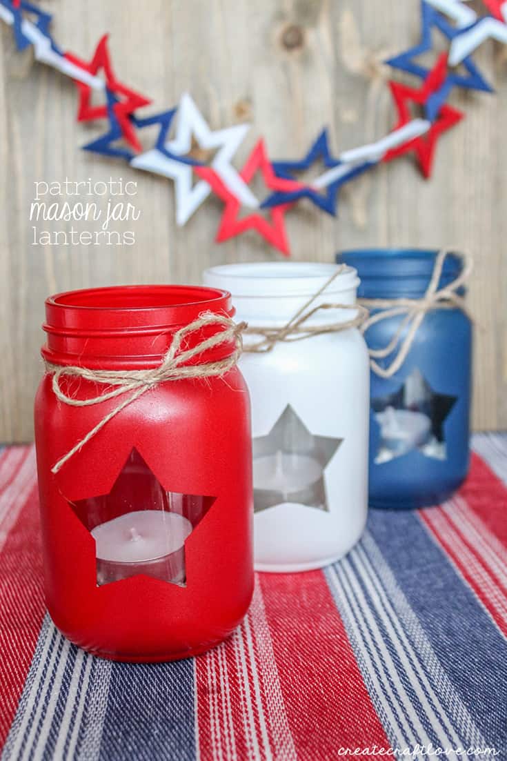 Fourth of July Mason Jar Crafts and Decor Ideas. Red, White and Blue Mason Jars. Patriotic Mason Jars. Semiquincentennial Mason Jars to Celebrate 4th of July. July 4 Decor Ideas with Mason Jars. Mason Jar Kid's Crafts for July 4th.