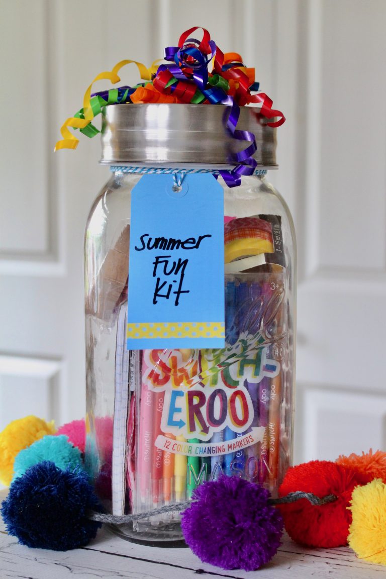 Summer Fun Kit for the Family. Summer Mason Jar Crafts. Kid's Craft for Summer with Mason Jars. Coastal Mason Jar Ideas. Painted Mason Jars for Summer. Mason Jar Planters. Twine Wrapped Mason Jar Crafts. Firefly Mason Jars. Mason Jar Votives for Summer.