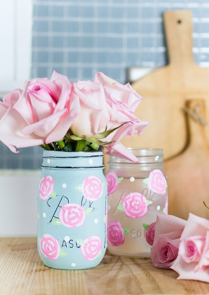 Painted Roses on Mason Jars. How to Paint Pink Roses. Summer Mason Jar Crafts. Kid's Craft for Summer with Mason Jars. Coastal Mason Jar Ideas. Painted Mason Jars for Summer. Mason Jar Planters. Twine Wrapped Mason Jar Crafts. Firefly Mason Jars. Mason Jar Votives for Summer.