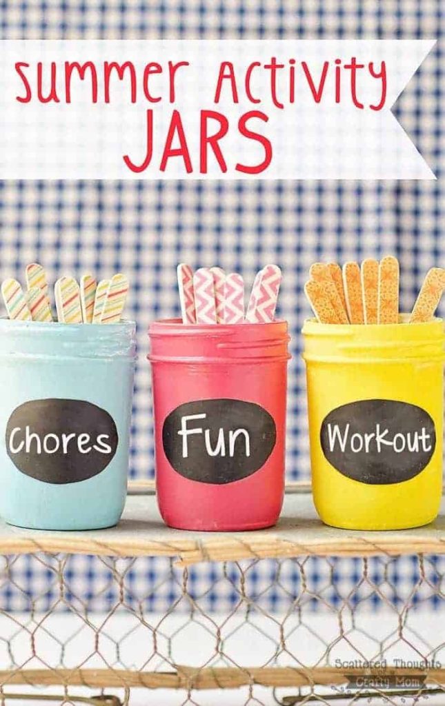 Summer Activity Jars for Family, Kids. Summer Mason Jar Crafts. Kid's Craft for Summer with Mason Jars. Coastal Mason Jar Ideas. Painted Mason Jars for Summer. Mason Jar Planters. Twine Wrapped Mason Jar Crafts. Firefly Mason Jars. Mason Jar Votives for Summer.