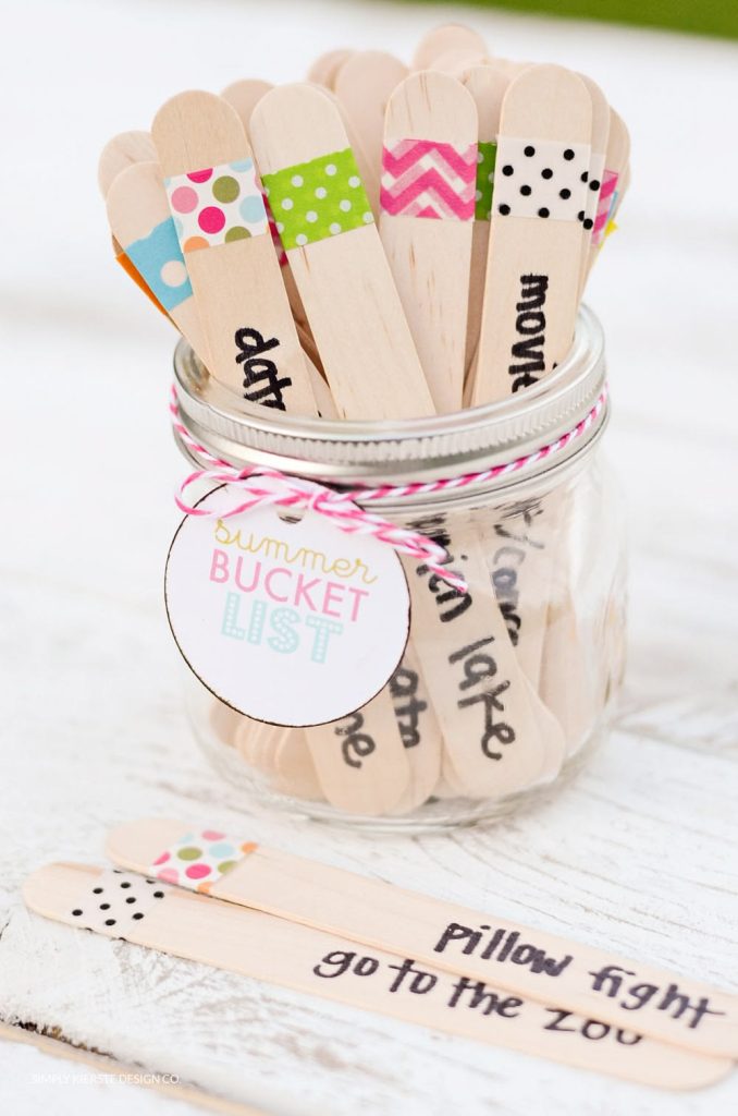 Summer Bucket List Mason Jar Activity. Family Bucket List in Mason Jar. Summer Mason Jar Crafts. Kid's Craft for Summer with Mason Jars. Coastal Mason Jar Ideas. Painted Mason Jars for Summer. Mason Jar Planters. Twine Wrapped Mason Jar Crafts. Firefly Mason Jars. Mason Jar Votives for Summer.