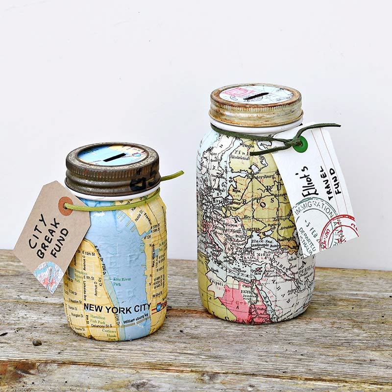 Summer Vacation Savings Bank Mason Jar Craft. Summer Mason Jar Crafts. Kid's Craft for Summer with Mason Jars. Coastal Mason Jar Ideas. Painted Mason Jars for Summer. Mason Jar Planters. Twine Wrapped Mason Jar Crafts. Firefly Mason Jars. Mason Jar Votives for Summer.