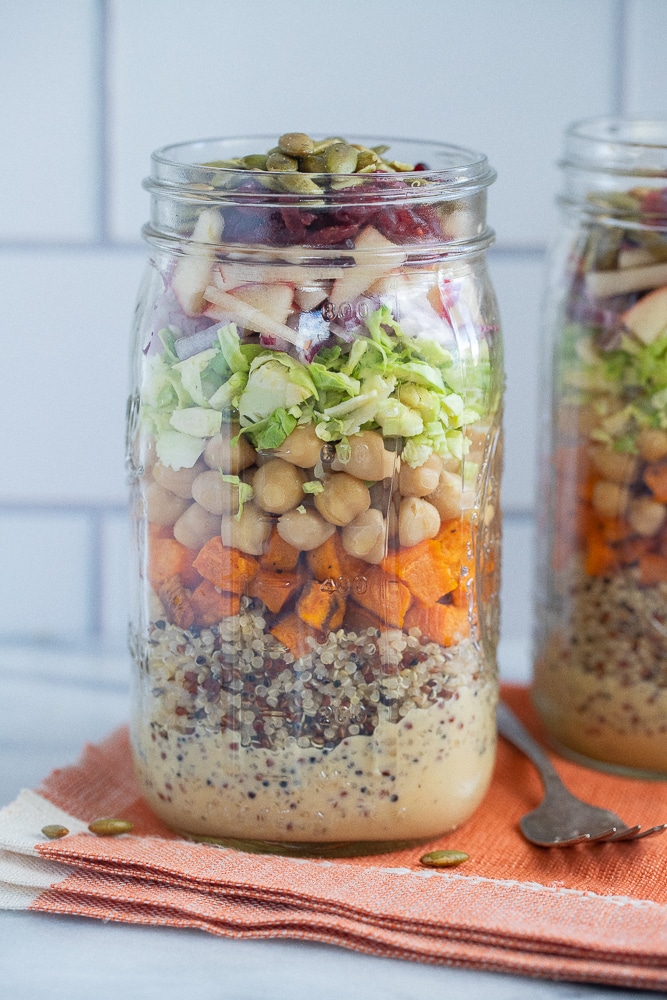 Fall Flavors Vegan Salad in Mason Jar. Fall Recipes in Mason Jars. Mason Jar Recipes. Comfort Foods in Mason Jars. Autumn Salads in Mason Jars. Mason Jar Cranberry Recipes. Apple Pie in Mason Jar. Mason Jar Soup Recipes for Fall. Fall Desserts in Mason Jars. 