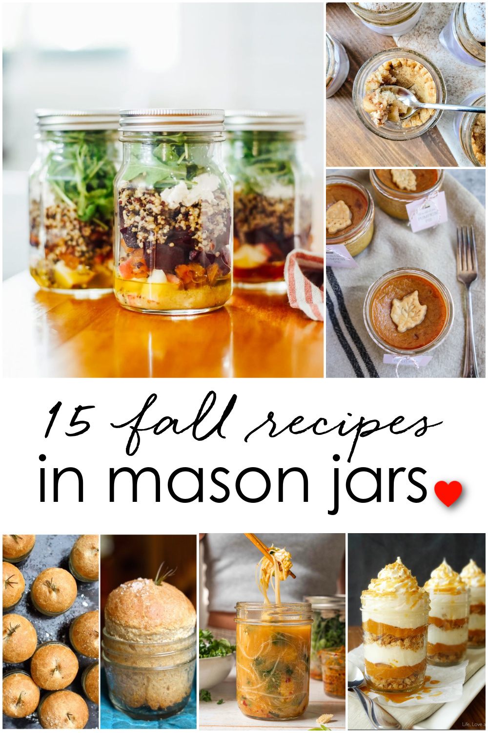 Fall Recipes in Mason Jars. Mason Jar Recipes. Comfort Foods in Mason Jars. Autumn Salads in Mason Jars. Mason Jar Cranberry Recipes. Apple Pie in Mason Jar. Mason Jar Soup Recipes for Fall. Fall Desserts in Mason Jars. 