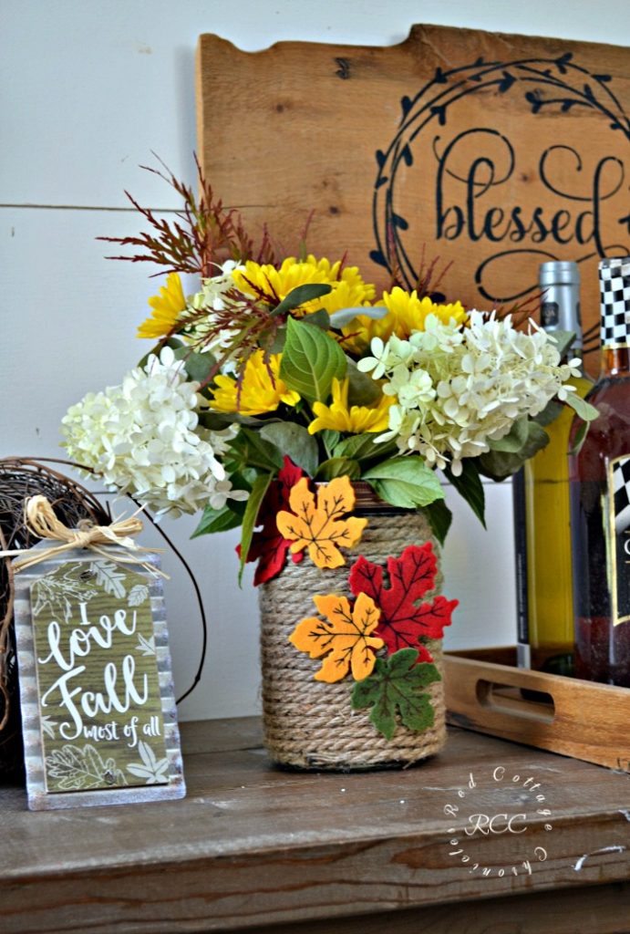 Sisal Wrapped Mason Jar for Fall. Mason Jar Crafts for Fall. 30+ Craft Idea for Autumn. Crafts for Fall with Mason Jars. Mason Jar Autumn Crafts. Painted Mason Jars for Fall. Mason Jar Votives for Fall. Pumpkin Mason Jar Crafts for Fall.