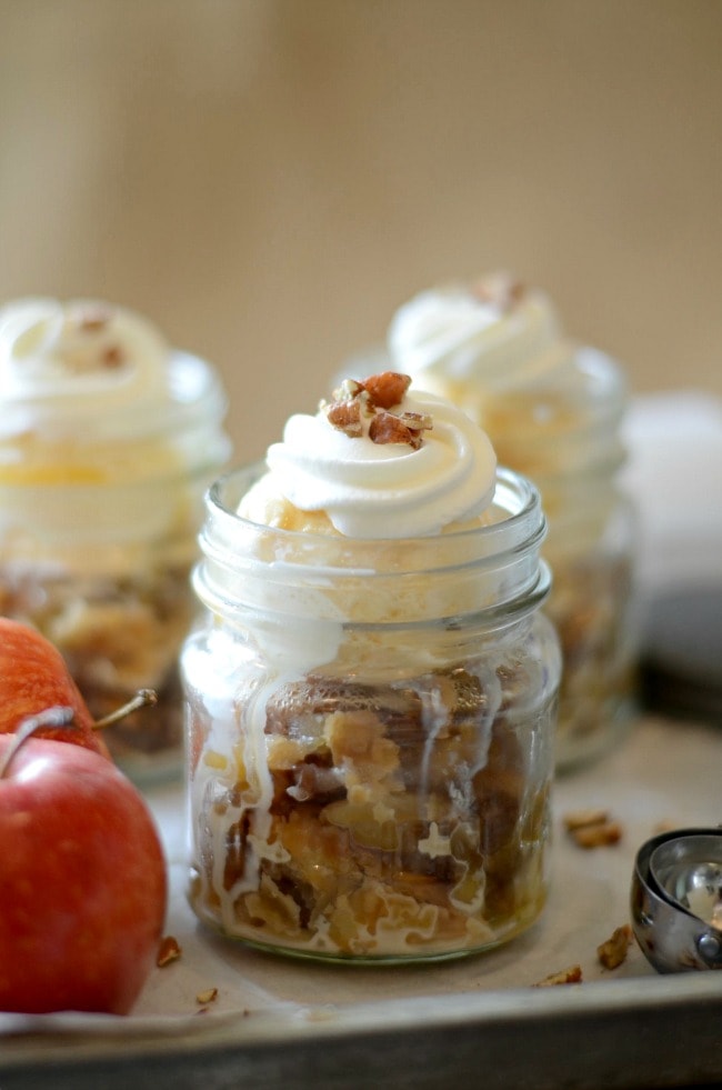 Mason Jar Apple Pie Recipes. Apple Pie a la Mode in Mason Jar. Fall Recipes in Mason Jars. Mason Jar Recipes. Comfort Foods in Mason Jars. Autumn Salads in Mason Jars. Mason Jar Cranberry Recipes. Apple Pie in Mason Jar. Mason Jar Soup Recipes for Fall. Fall Desserts in Mason Jars. 